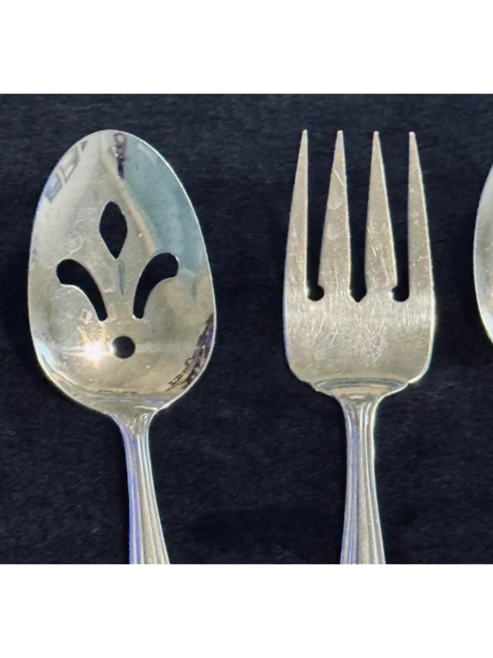 4 Oneida ALEXIS Deluxe Stainless Serving Pieces Glossy Bow Silverware Flatware